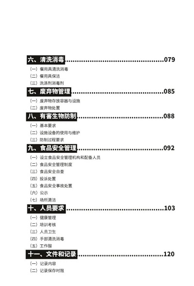 餐饮服务食品安全操作规范画册目录
